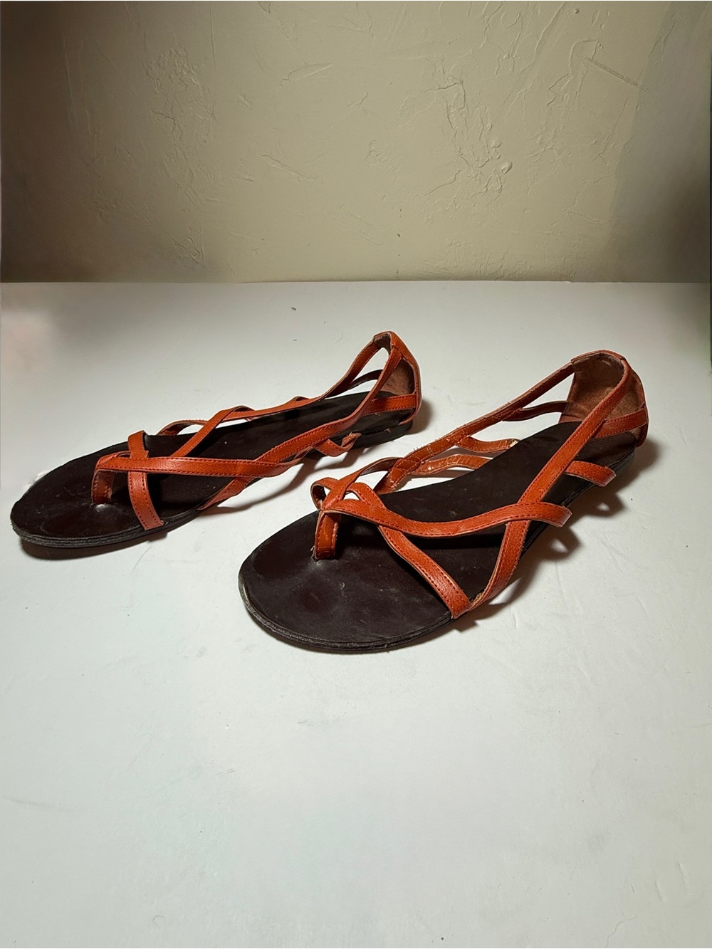 Orange Women’s Mossimo Supply Co Strappy Flat Sandals Size 11 **READ**